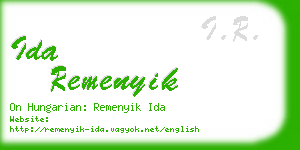 ida remenyik business card